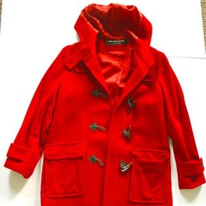 red peacoat Hooded Toggle Outerwear (S)